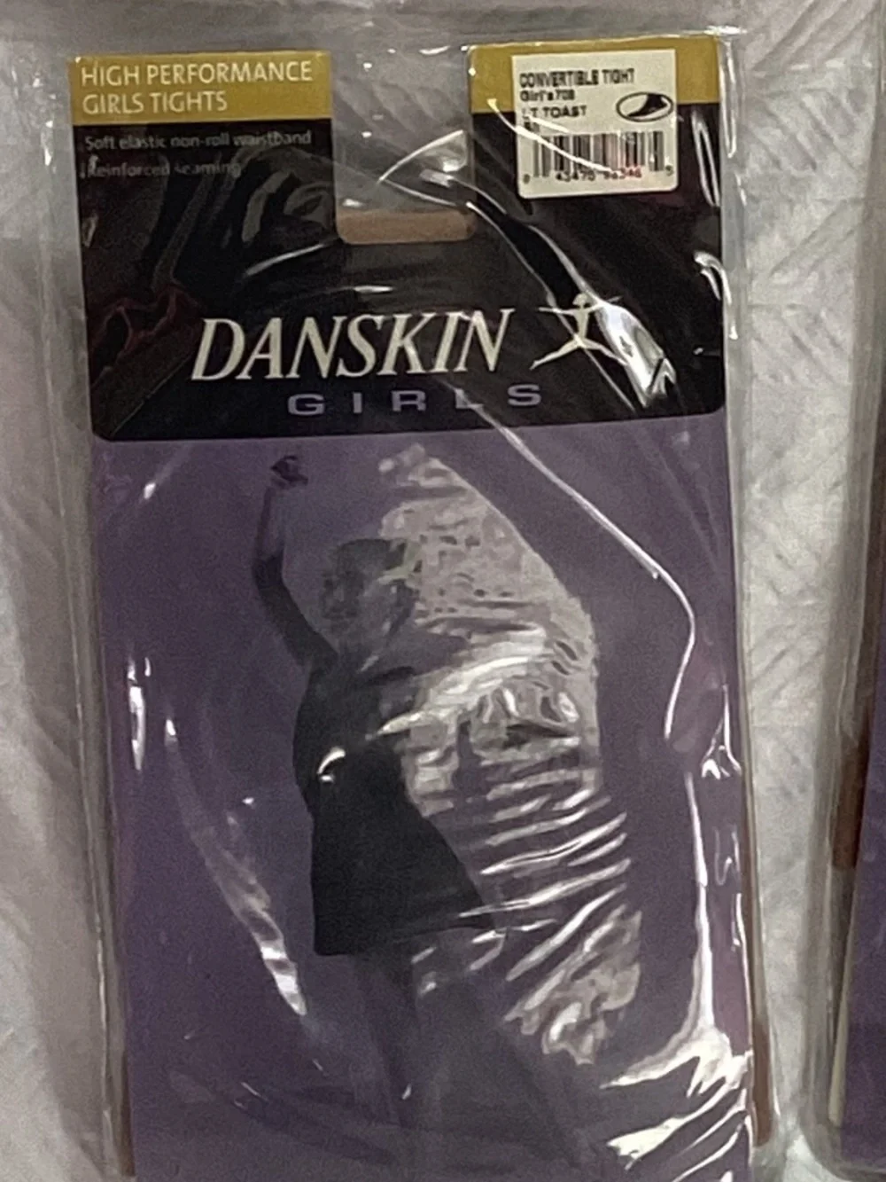 Danskin Girls High Performance Convertible tights Tan 4-7
